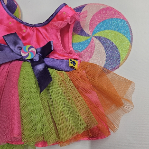 Build A Bear Lollipop Dress Candy Wings Rainbow Clothes. - Picture 3 of 7